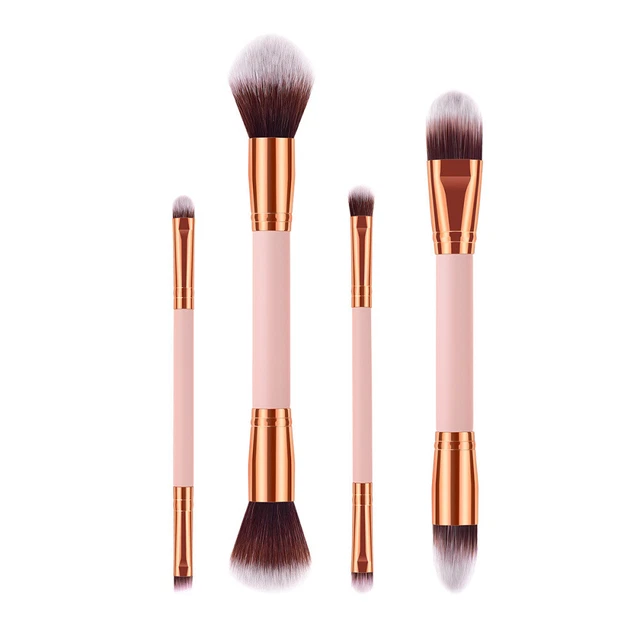 4 Pcs Double Ended Makeup Brushes Pennelli Per Il Trucco A Doppia Punta Pennello