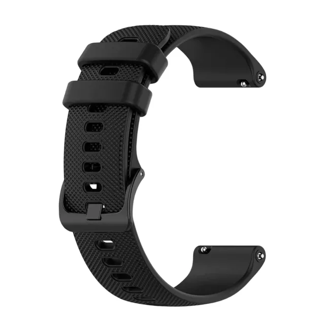 Bracelet de montre universel 20 mm, Couleur Noir, Silicone Flexible