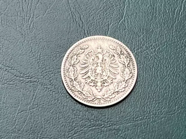 Germany 1878 E 50 Pfennig Silver .900 Coin