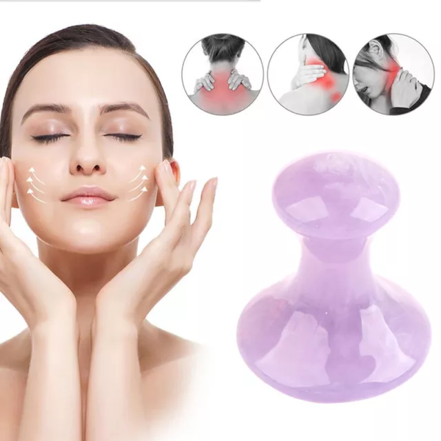 Herramienta de masajeador facial guasha resina natural hongo cuidado de la piel herramienta facial