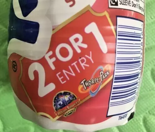 Two 2-for-1 vouchers Alton Towers Resort /Thorpe Park Resort - also Online Code