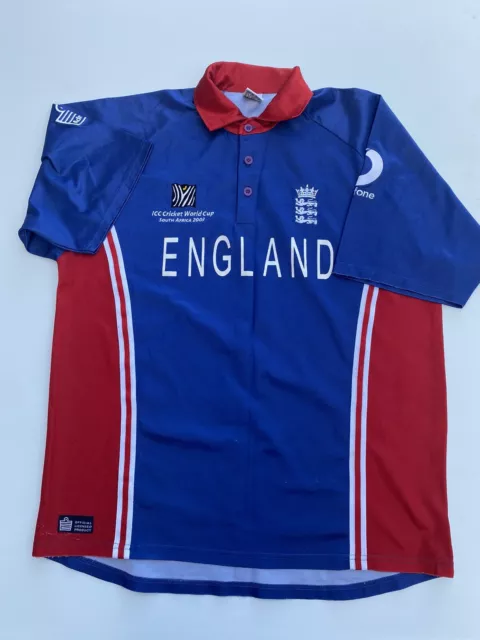 England ICC Cricket World Cup South Africa 2003 Admiral Polo Sports Shirt Size L