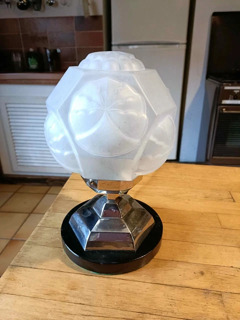 BONNE LAMPE DE TABLE (chromé) ART DECO - FRANÇAISE