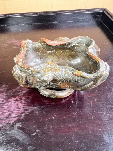 Very rare Qing Dynasty Chinese carved Agate Brush Washer