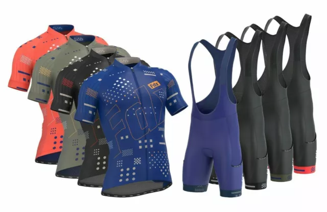 Men's All Day Cycling Jerseys Short Sleeve Bike Suit 3D Gel Padded Bib Shorts