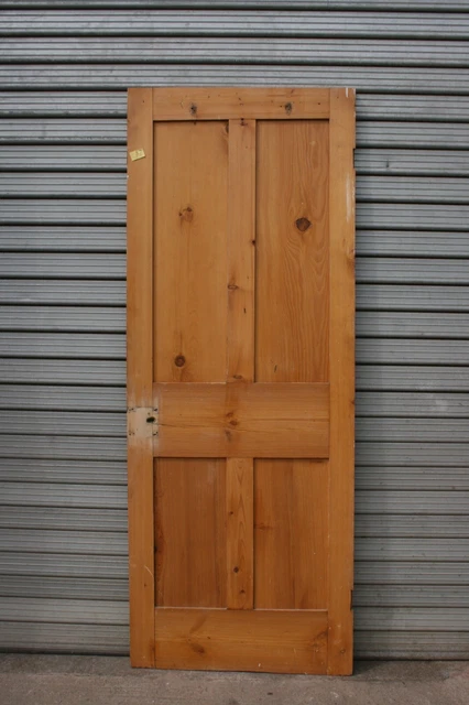 Door 28 3/4" x  74 1/2" Reclaimed   Pine Victorian Door 4 Panel Internal ref 3D