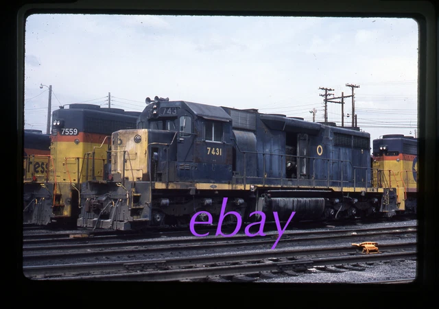 Orig Slide Chesapeake & Ohio C&O CO #7431 SD35 1986