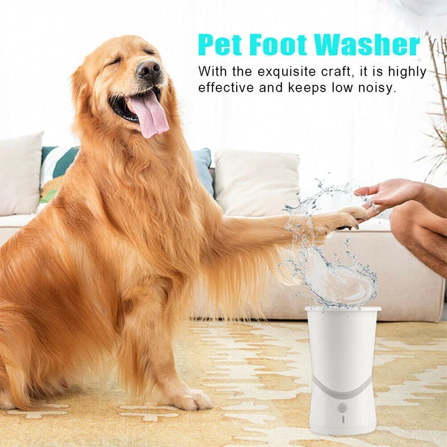 Limpiador de patas eléctrico automático de carga USB para mascotas perros lavadora de pies