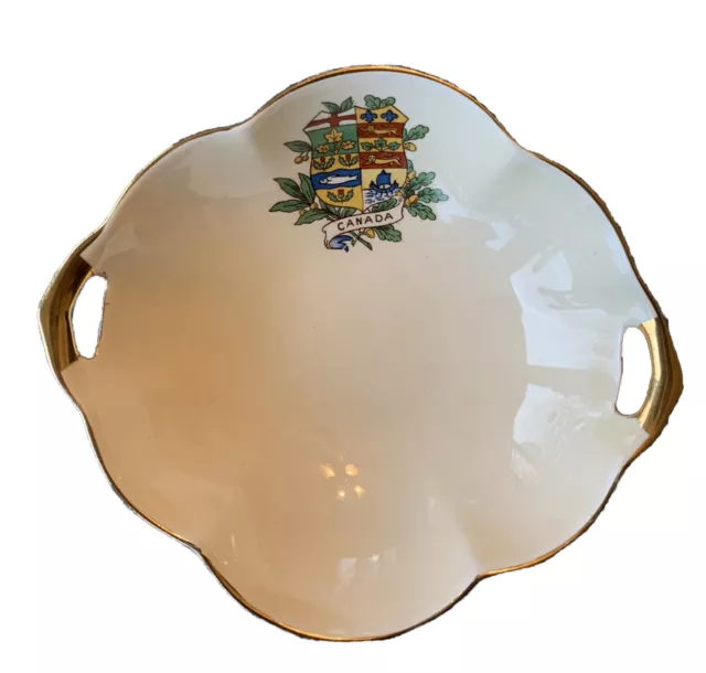 Royal Winton Grimwades England Canada Dish Souvenir Gold Trimmed Bowl Candy Vtg