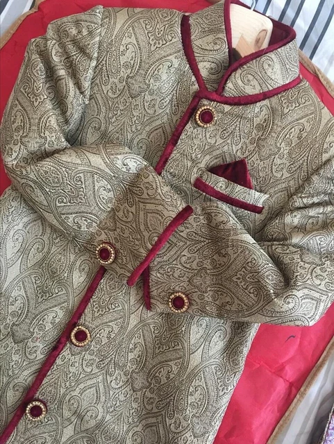 Abito da sposa broccato ragazzo Sherwani età 4-5 anni