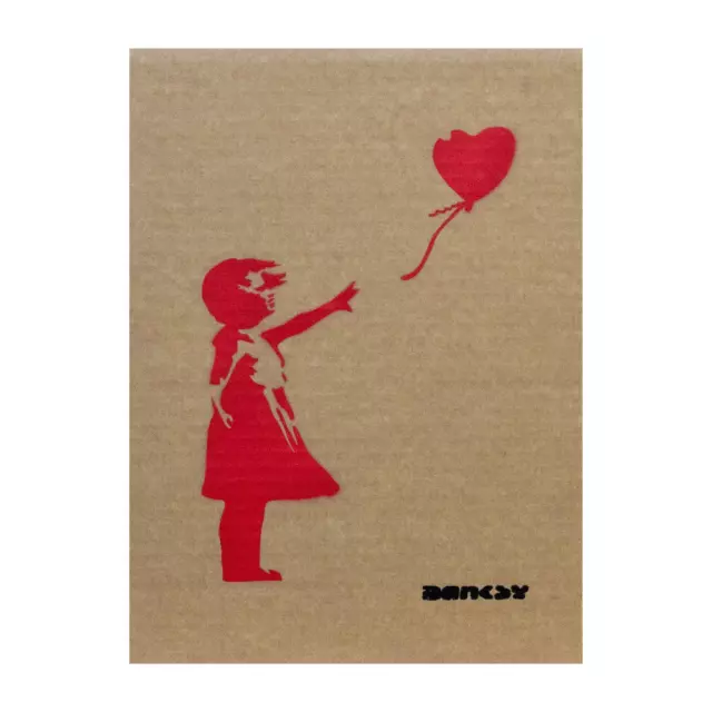 Banksy Signée Et Tampon - Dismaland Red - Pochoir Sur Carton + Carte Et Billet