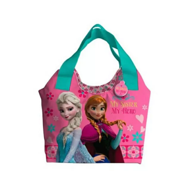 Borsa Borsone FROZEN Lux Fucsia con Anna e Elsa