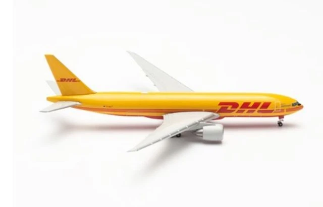 Herpa Modèle Réduit Avion DHL Aviation Boeing 777F – échelle 1/500, Métal, Collection, Sans Socle