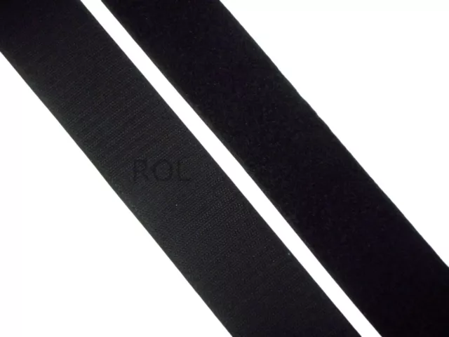 Hook and Loop 50mm Sew On Black - Fastening Tape - 25 meter Full Rolls 2