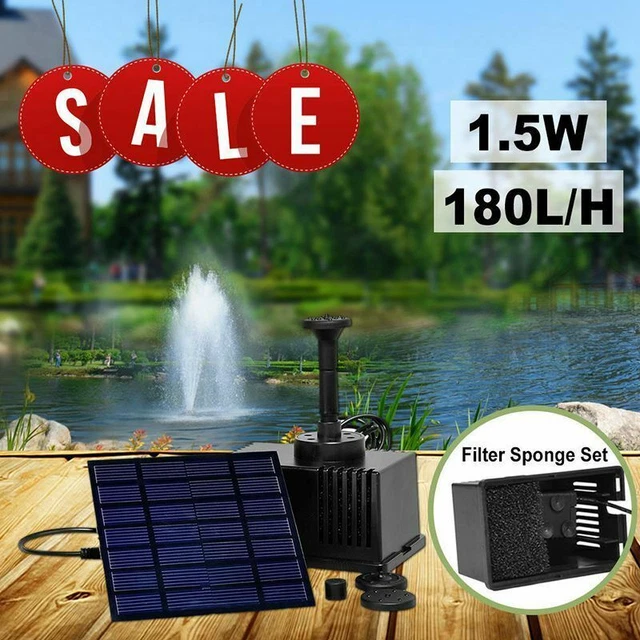 Panel de agua solar bomba de fuente de energía piscina jardín estanque kit riego sumergible