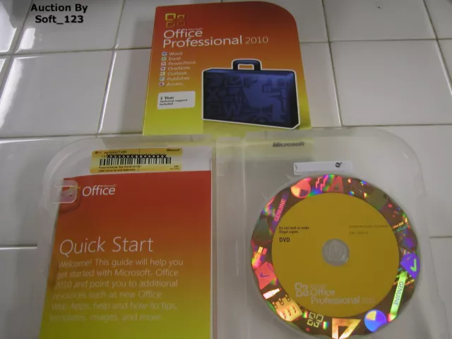 Microsoft Office 2010 Professional For 2 PCs Full English Vers.=NEW RETAIL BOX=