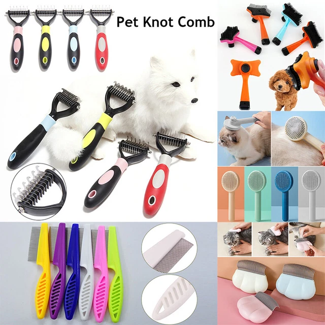 Professional Pet Grooming Tool 2 Sided Undercoat Dog Cat Shedding Comb Brush Pet