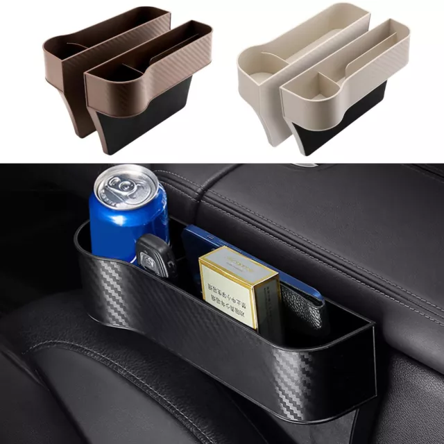 CAR SEAT GAP Filler Organizer 2 Pack Auto Console Side Storage Box w/ Cup  Holder $36.29 - PicClick AU