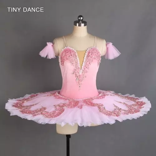 Plum Fairy Professional Tutu Pale Stretch Velvet Ballet Dance Tutu Competition