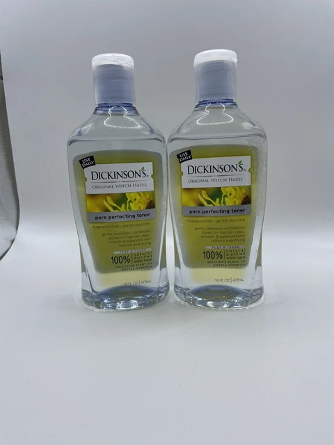 Dickinson's Original Witch Hazel Pore Perfecting Toner 16 oz (Pack of 2 bottles)