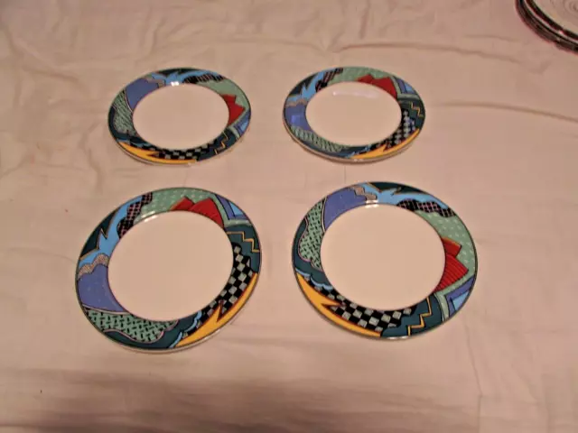 Christopher Stuart Rave Set of 4 Salad Plates..Discontinued