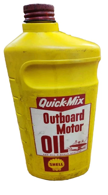SHELL CANADA OUTBOARD Motor Oil 2 Cycle Engines Plastic Full Bottle $22 ...