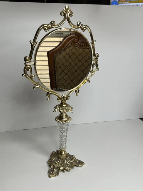 Vintage Victorian PLASTIC Ornate Vanity Table Frame or Mirror 19 1/4” Tall
