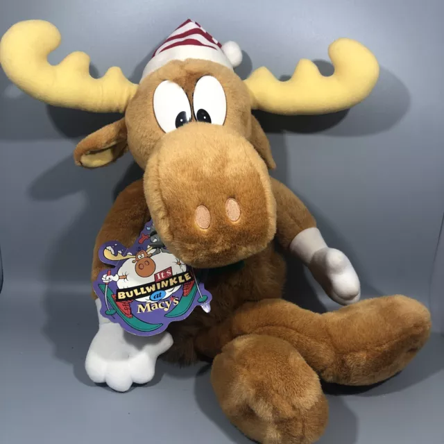 VTG NWT Bullwinkle Moose Stuffed Animal 1996 Plush Macy's Character Cartoon 25"