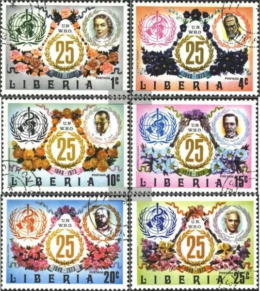 Liberia 882-887 (kompl.Ausg.) gestempelt 1973 25 Jahre WHO