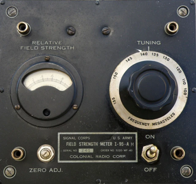 Meter Vt Rms Army RARE COLONIAL RADIO Corp. Ww2 Us Army Signal Corps I-95-A-M Field ...