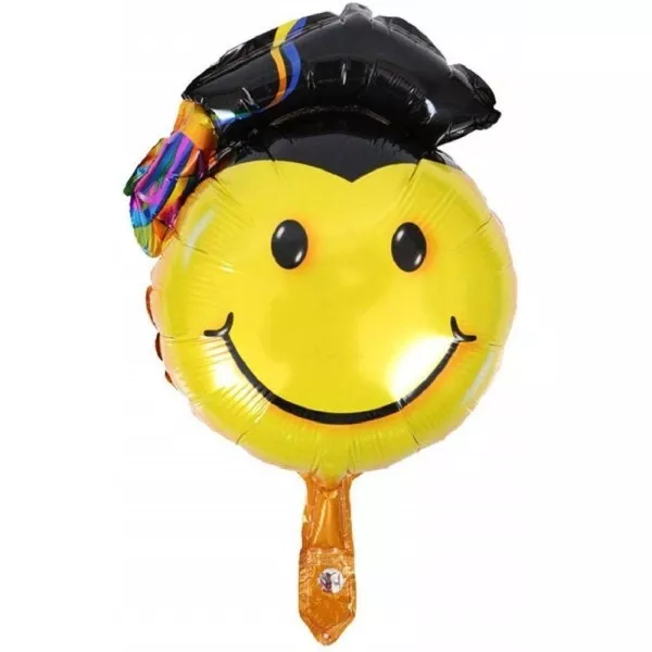 2 Pz Palloncini Palloncino Smile Cappello Laurea 20X29Cm Animazione Festa Party