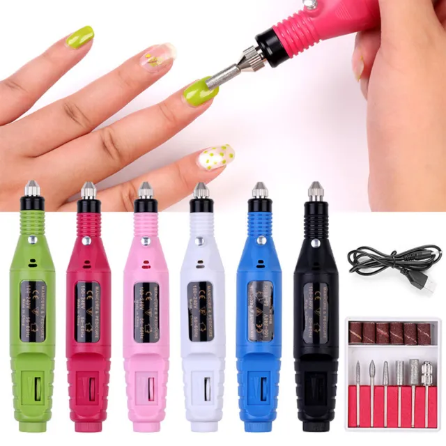 Electric Nail File Drill Portable Professional Manicure Pedicure Machine Set Kit