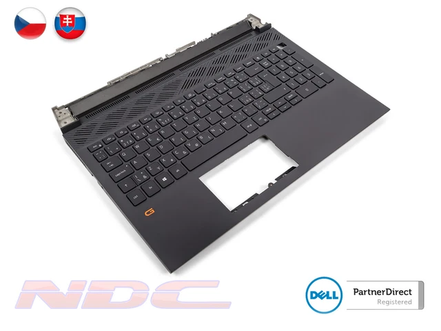 DELL G15 5510/5511/5515 Dark Palmrest & CZECH/SLOVAK Backlit Keyboard ...