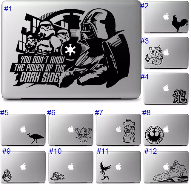 Apple Macbook Air Pro Laptop Vinyl Decal Sticker Cute Cool Fun Star Wars Graphic