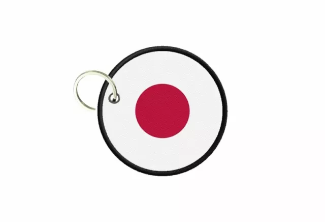 Porte cles clefs drapeau japon japonnais imprime rond cocarde