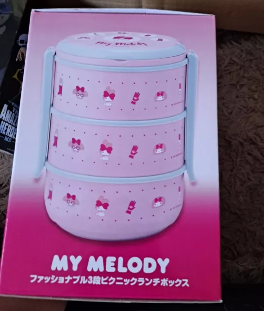 From Japan, Sanrio My Melody 3 Tier Lunchbox