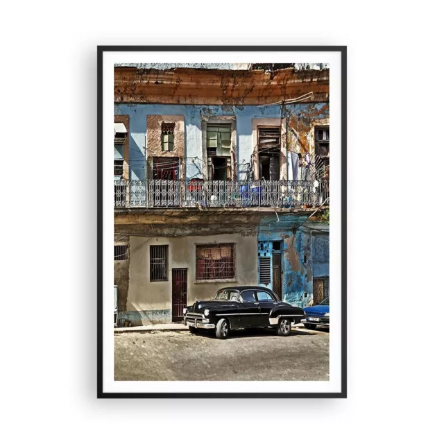 Affiche Poster 70x100cm Tableaux Image Photo Cuba La Havane Balcon Wall Art