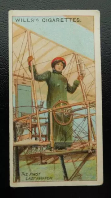 Wills Vice Regal 1910 Cigarette Card Aviation #50 - Raymonde de Laroche Aviatrix