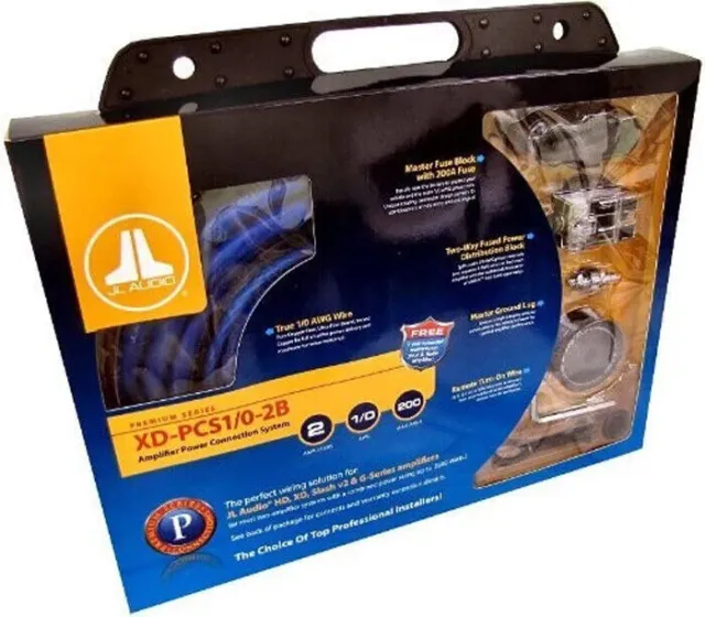 Jl Audio Xd-Pcs1/0-2B 0 Awg (Gauge) Dual Car Power Connection Amplifier Wire Kit