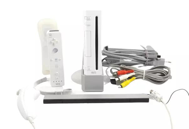 Nintendo Wii Konsole (RVL-001) Weiß + Original Remote / Controller und Nunchuk