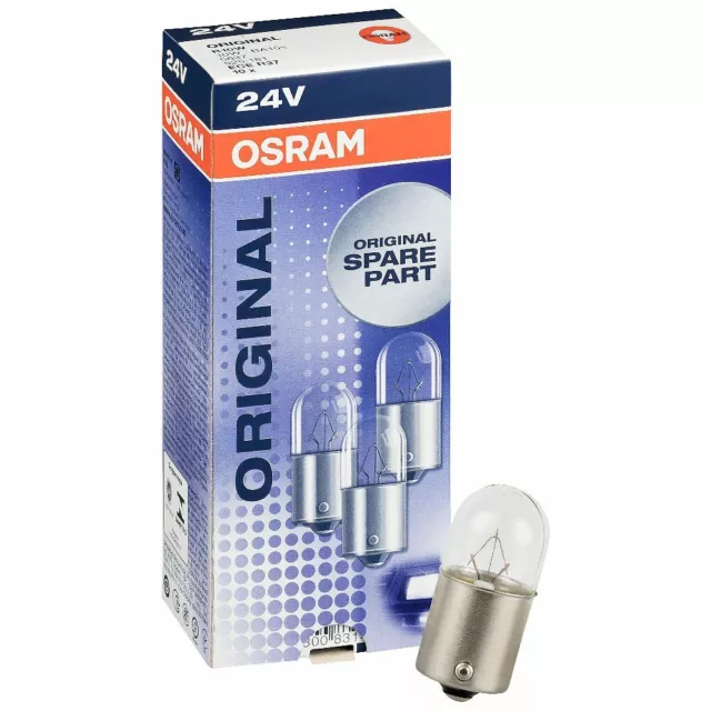 10x Osram R10W 24V 10W Glühbirne Glühlampe Kugellampe BA15s 5637