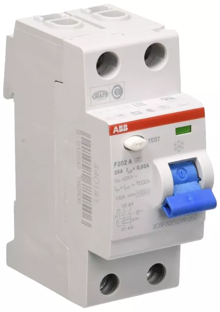 Interruttore Differenziale puro ABB RCCB 25A F202A-25 / 0,03 AP-R Mod F427851