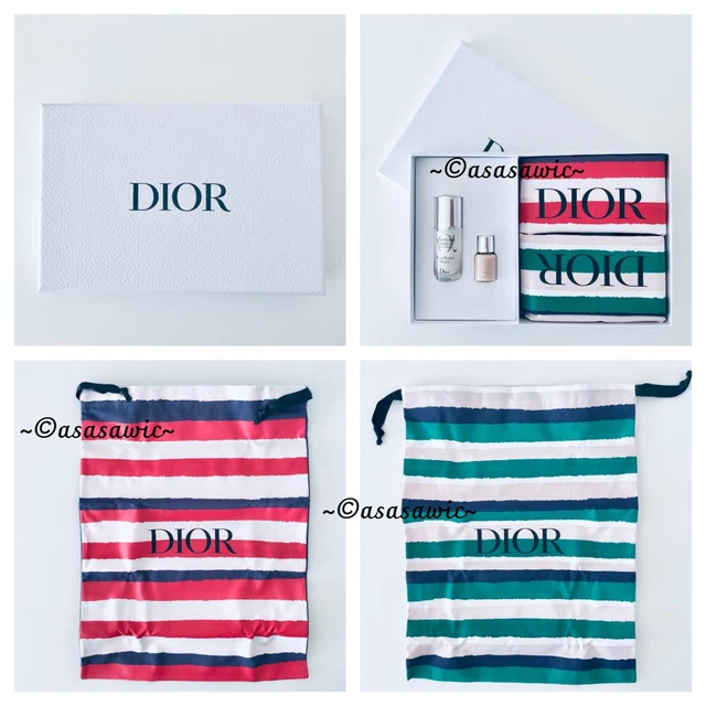 Juego de regalo DIOR 2023: 2 bolsas de viaje/suero facial/crema facial/cuerpo entre bastidores/caja
