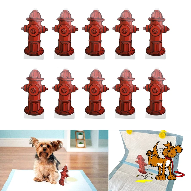 10pcs Dog Pee Pad Trainer Paper Fire Hydrant Shaped Pet Diaper Pad Guide For Ffg