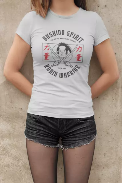 T-shirt donna Bushido Spirit Ronin Warrior Samurai | serigrafia
