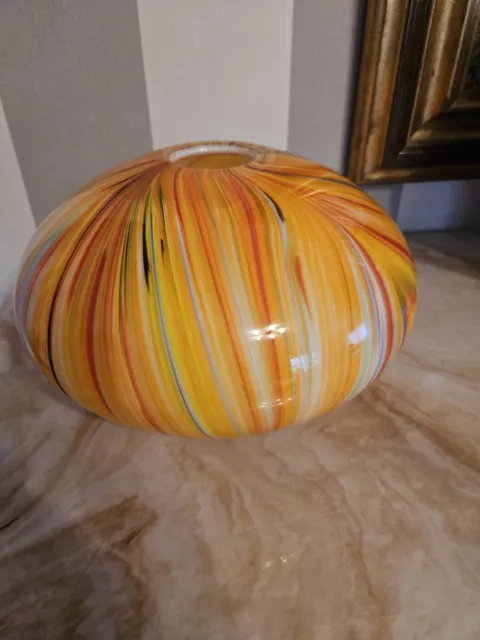 Vase Tourbillonnant  En Verre Souffle  A La Main Missoni