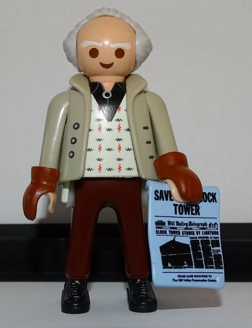 Figurine Playmobil Retour Vers Le Futur - Doc Avec Masque à Oxygène - Occasion Très Bon état
