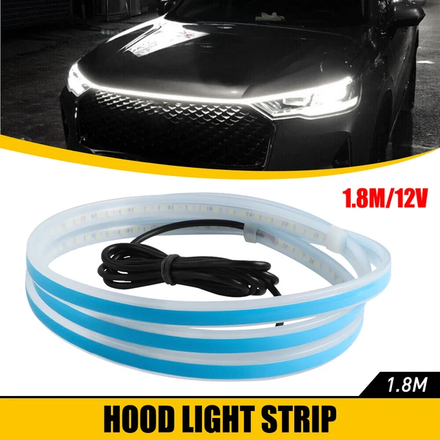 5.9FT LED Daytime Running Light Strip Flexible Dynamic Car LED Hood Light