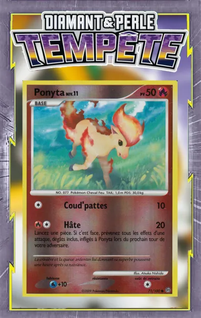 Ponyta Reverse - DP07:Storm - 71/100 - French Pokemon Card