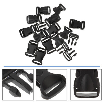 20 pares de clips a presión de plástico para coser clip a presión hebilla de liberación lateral plana